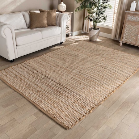 Baxton Studio Osage Modern and Contemporary Natural Handwoven Hemp Blend Area Rug 188-11839-ZORO